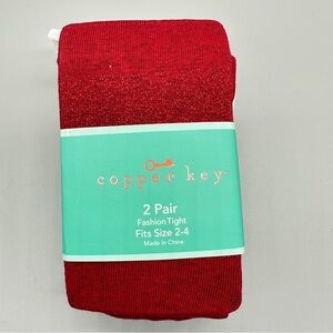 Copper Key Red Fashion Tights - 2 Pack (3 Color)